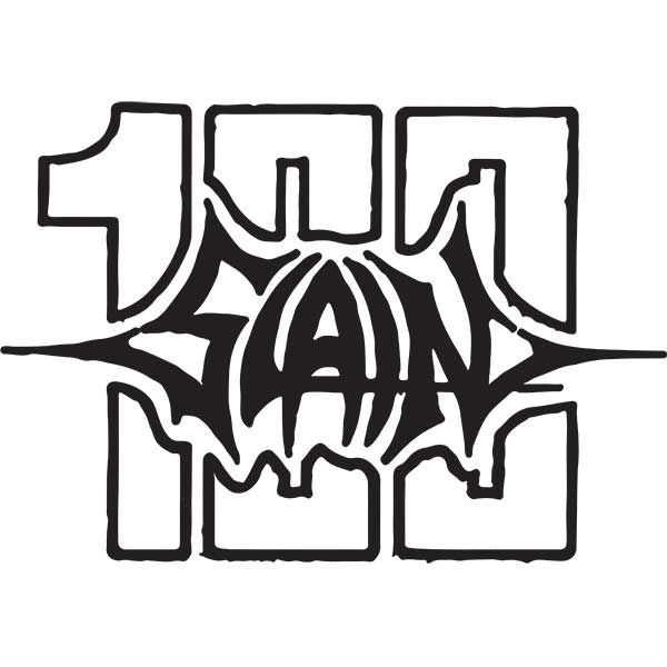 100 Slain Band Logo Decal Sticker