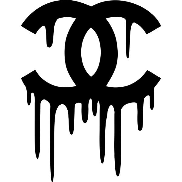 Chanel Drip Skull SVG