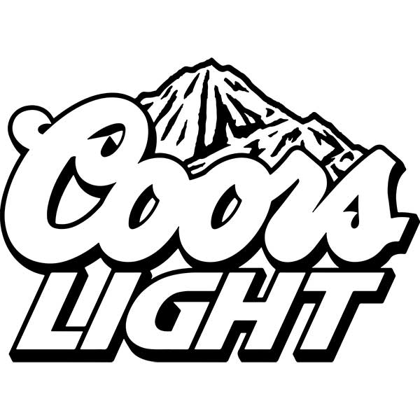 5 Longer Side Coors Light Logo Mountain Vinyl Sticker Art Decal Set of 3 Pieces 