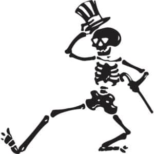 Grateful Dead Dancing Skeleton Decal Sticker