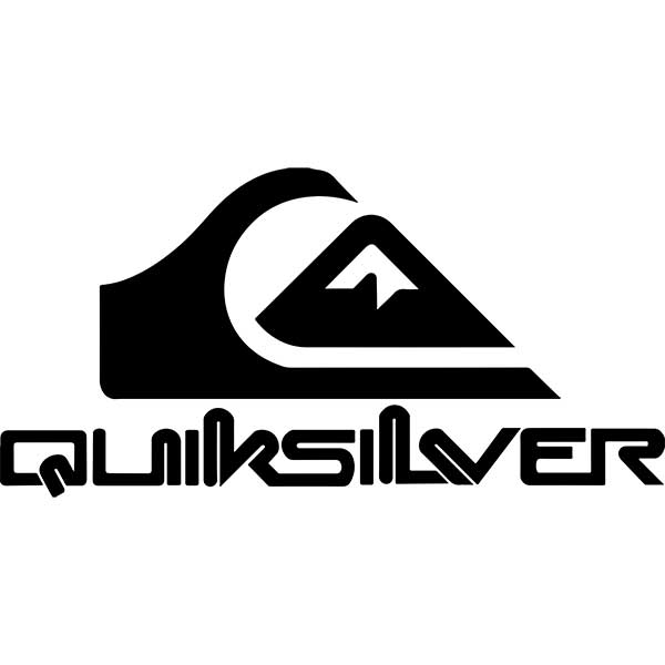 Grand Quicksilver x2 Vinyl Voiture Van Fenêtre Surf Skate Autocollants/Decals 