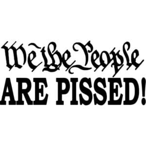 We The People Are Pissed Decal Sticker
