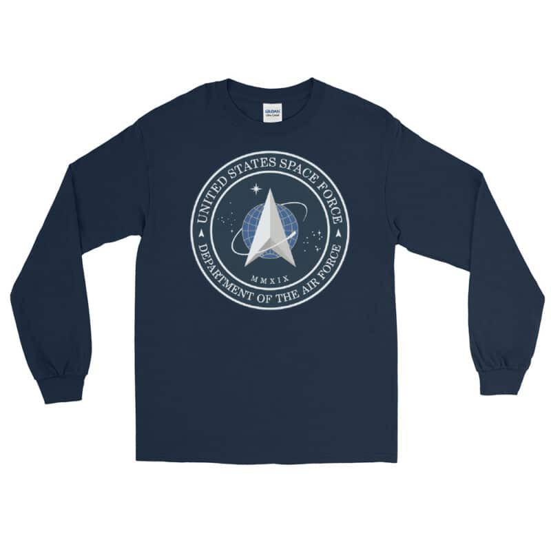 United States Space Force T-shirt Long Sleeve Navy