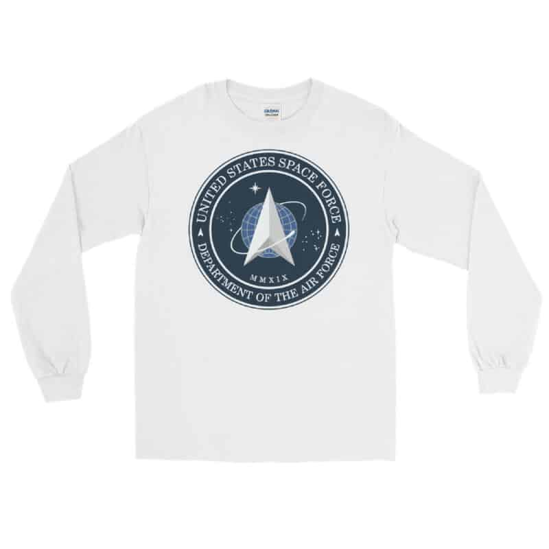 United States Space Force T-shirt Long Sleeve White