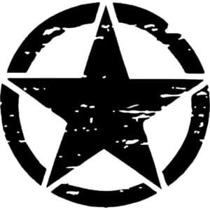 Distressed Jeep Star Decal Sticker