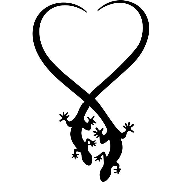 Gecko Love Decal Sticker