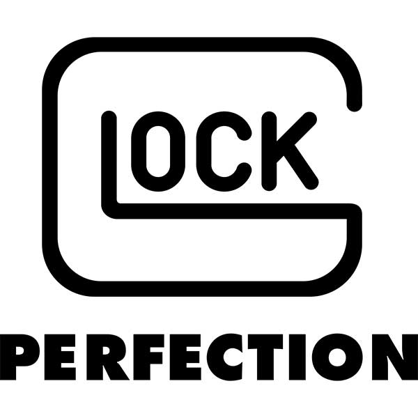 Glock 6" x 6" Round Sticker Decal GLOCK PERFECTION Black & Silver New OEM 
