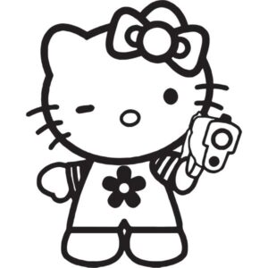 Hello Kitty Gangster Decal Sticker