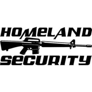 Homeland Security Gun Decal Sticker