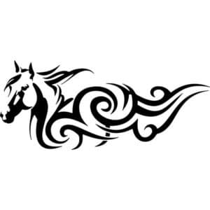 Horse Tribal Art Decal Sticker