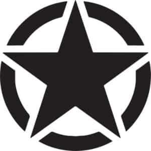 Distressed Jeep Star Decal Sticker - DISTRESSED-JEEP-STAR-DECAL