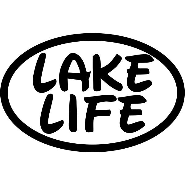 LAKE LIFE   Decal Sticker   LAKE LIFE 9" x 3" 