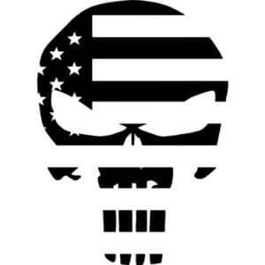 Punisher Skull Flag Decal Sticker