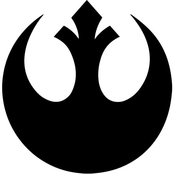 Star Wars Rebel Alliance Symbole-Autocollant/Sticker Choisir Taille & Couleur Free Ship