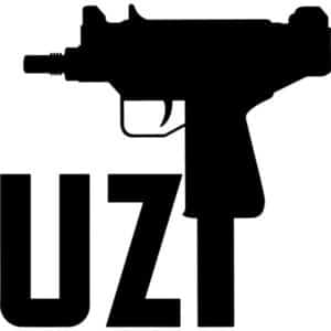 Uzi Machine Gun Decal Sticker
