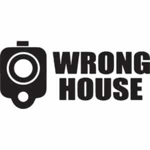 Wrong House Gun Decal Sticker