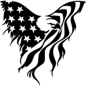 American Eagle Flag Decal Sticker