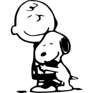 Charlie Brown and Snoopy decal sticker
