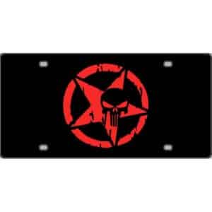 Punisher-Skull-Star-License-Plate