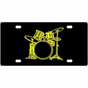 Drum Set License Plate