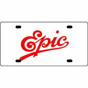 Epic Records License Plate