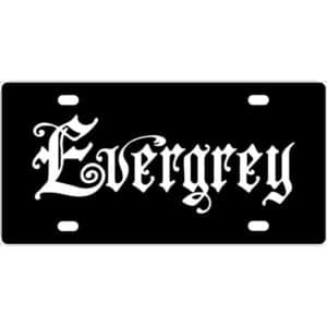 Evergrey License Plate
