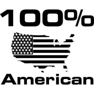 100 Percent American Decal Sticker