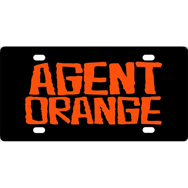 Agent Orange Band Logo License Plate