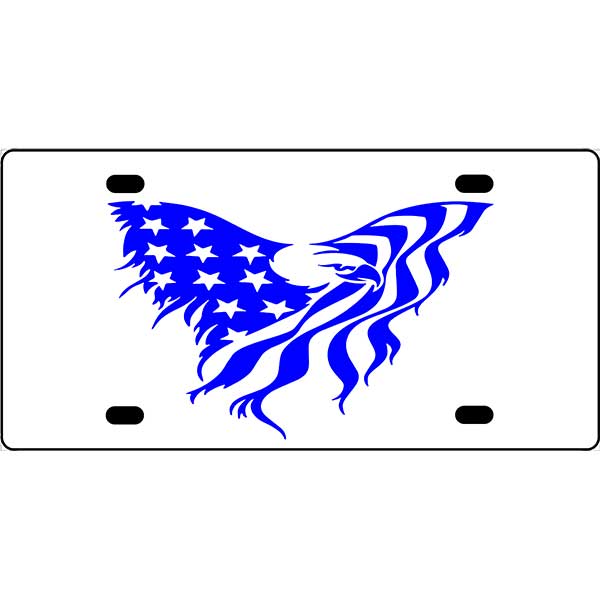 American Eagle Flag License Plate