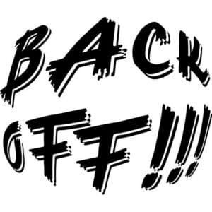 Back Off-A Decal Sticker
