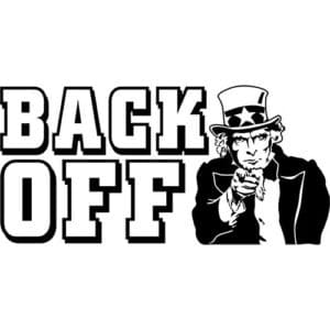 Back Off-B Decal Sticker