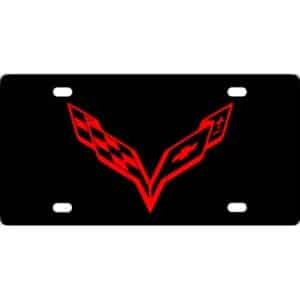 Corvette Emblem License Plate