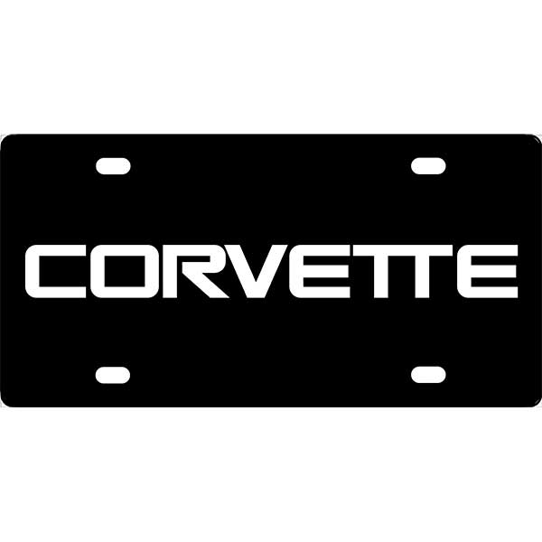 Corvette Logo License Plate