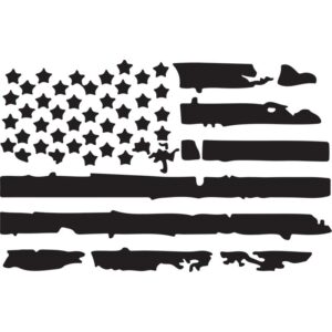 Distressed USA Flag Decal Sticker