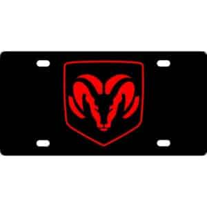 Dodge Ram Emblem License Plate