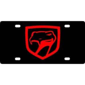 Dodge Viper Emblem License Plate
