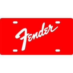 Fender Logo License Plate