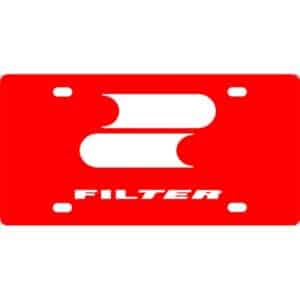 Filter Band Logo License Plate