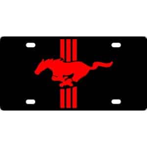 Ford Mustang Emblem License Plate