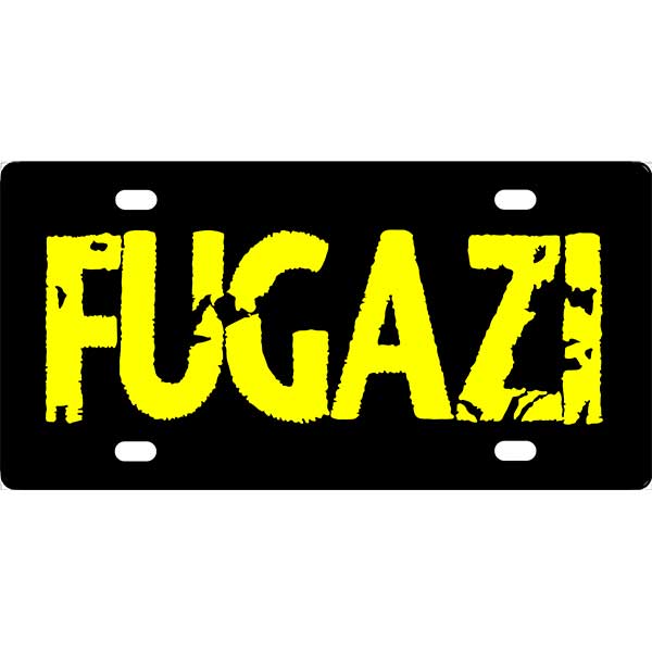 Fugazi Logo License Plate - Aluminum Novelty License Plate