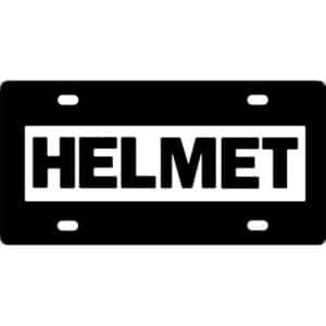Helmet Band Logo License Plate