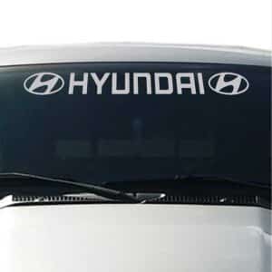 Hyundai Windshield Visor Decal Silver