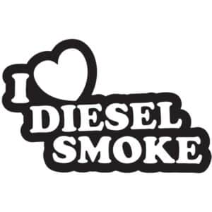 I Love Diesel Smoke Decal Sticker