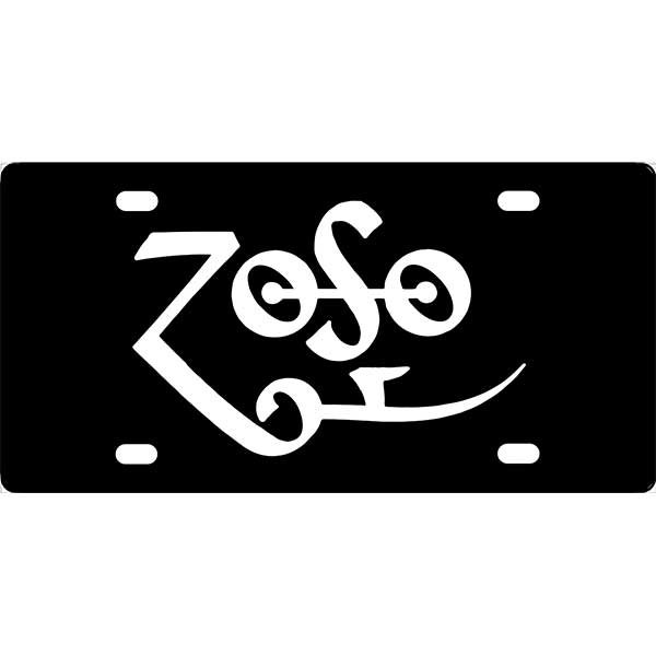 Led Zeppelin Zoso License Plate