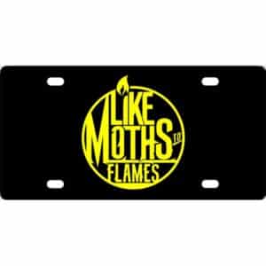 Like Moths To Flames Band Logo License Plate