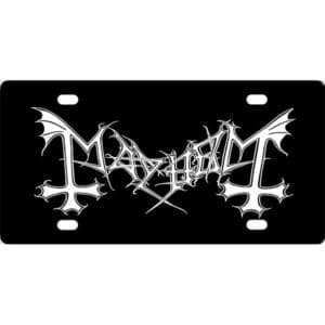 Mayhem Band Logo License Plate