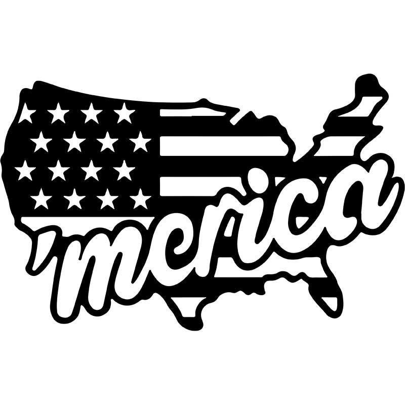 Merica USA Flag Decal Sticker