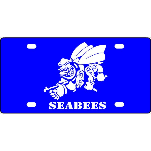 Navy Seabees License Plate