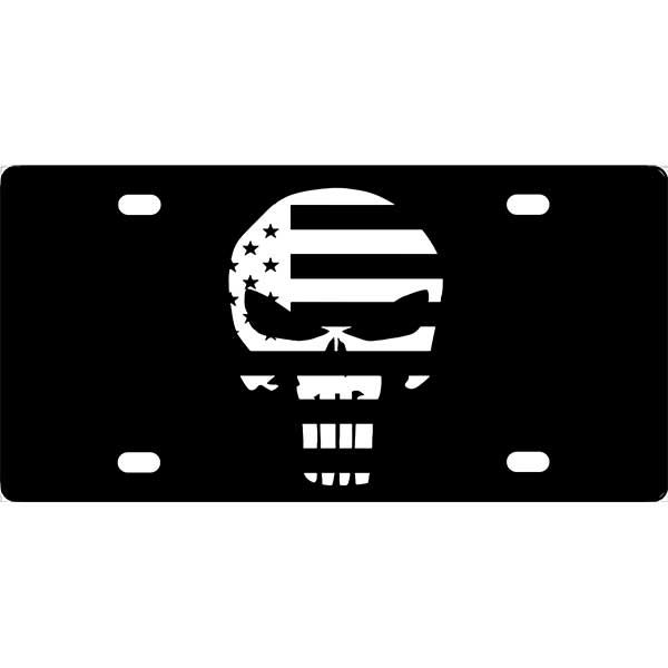 Punisher Skull Flag License-Plate
