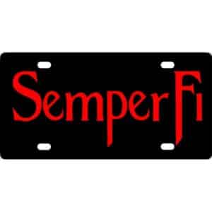 Semper Fi License Plate